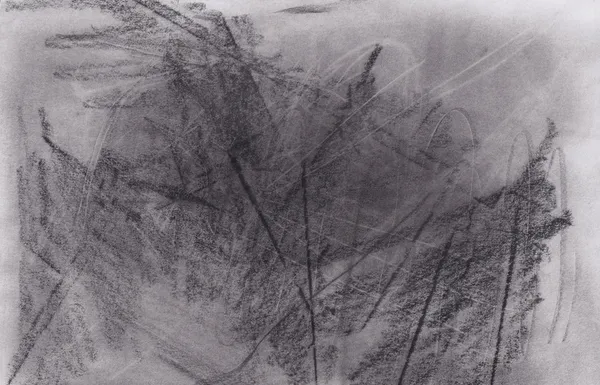 Heavy dark graphite hatching on white paper, crossed by thin straight lines, with a lighter haze at upper right